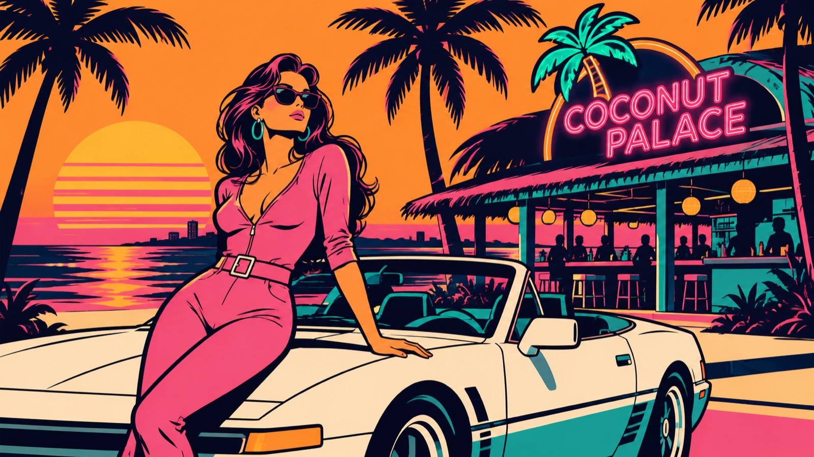 Vice Bay — la plage et le Coconut Palace