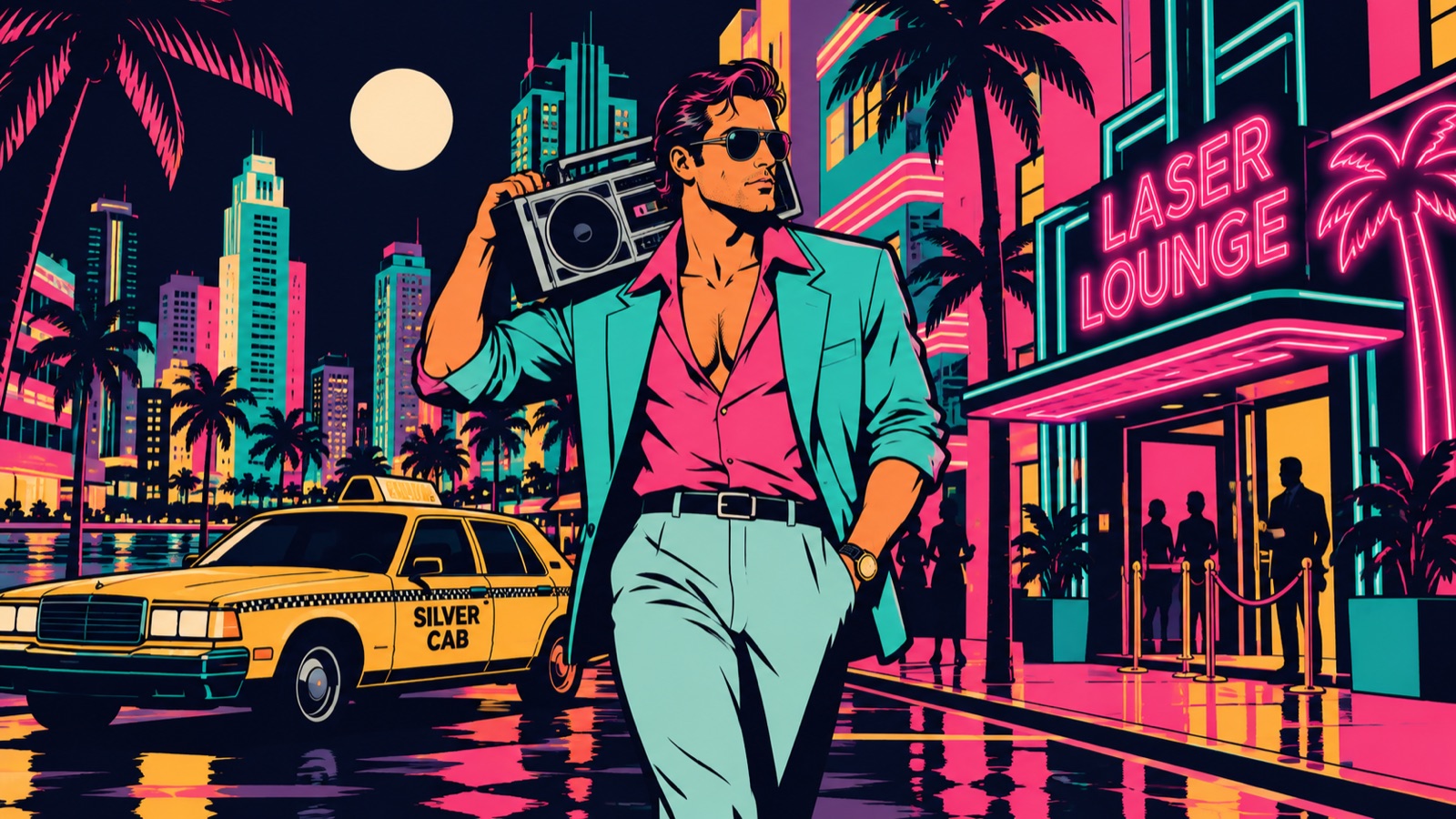 Vice Bay — le centre-ville et le Laser Lounge
